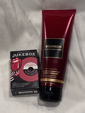 New NWT Men’s Lot 2 Bath And Body Works Bourbon Lotion Dr. Squach Jukebox Soap!